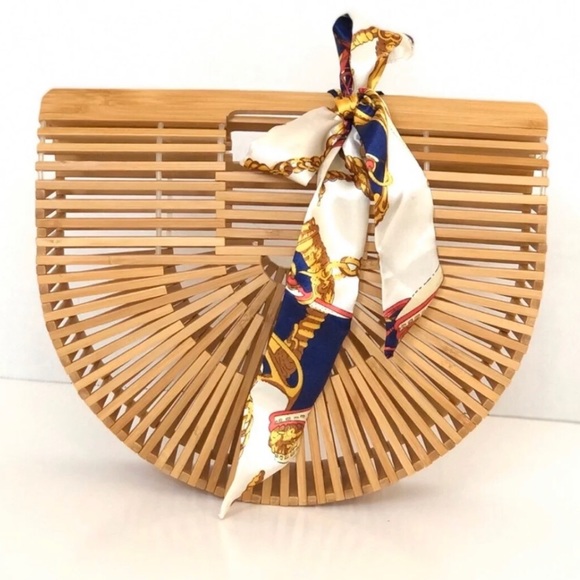 Handbags - Authentic Bamboo Tote Bag Purse New in Box